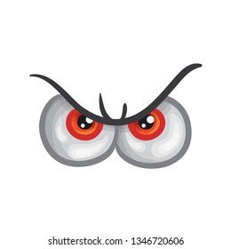 Angry Eyes Vector Illustration