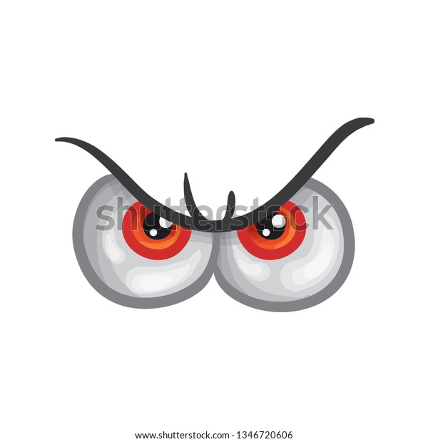 Angry Eyes Vector Illustration Stock Vector (Royalty Free) 1346720606 ...