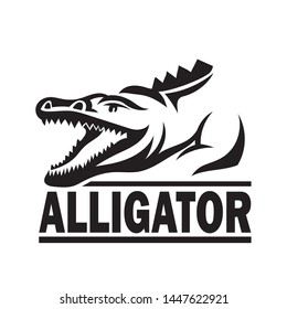 angry face alligator drawing art logo design inspiration