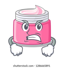 Angry face cream isolated with the mascot
