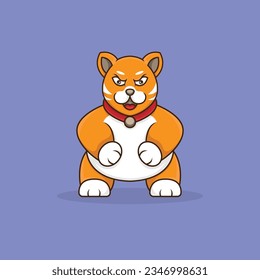cara irritada pero lindo icono de la mascota panda