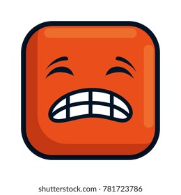 angry face emoji character