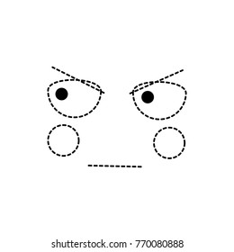 angry face emoji icon image 