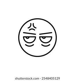 Angry Face emoji icon. Simple Angry Face emoji for social media, messaging apps, and web design. Vector illustration