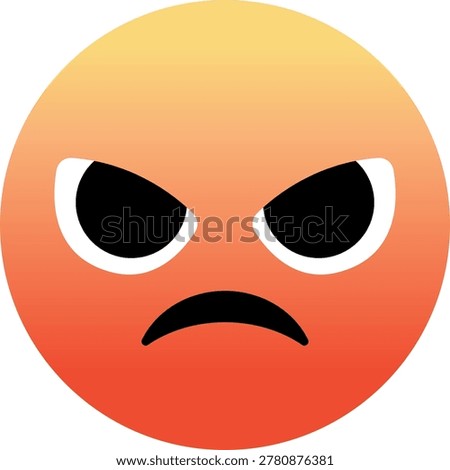 Angry Face Emoji icon sticker character