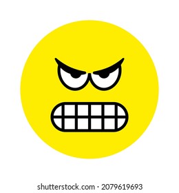Angry face. Emoji icon vector. Emoticon sign. Vector illustration.