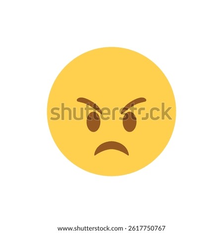 angry face emoji vector illustration aggressive icon symbol