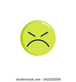 Angry Face emoticon flat icon, Persevering Face emoji vector sign, colorful pictogram isolated on white. Symbol, logo illustration. Flat style design
