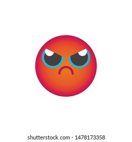 Angry Face emoticon flat icon, vector sign, Pouting Face emoji colorful pictogram isolated on white. Symbol, logo illustration. Flat style design