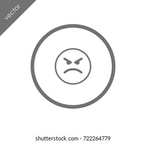 angry face emoticon icon