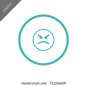 angry face emoticon icon