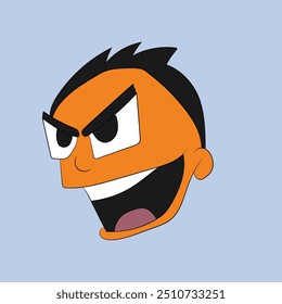 angry face emotion face character illustration cartoon