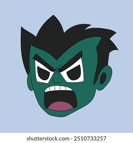 angry face emotion face character illustration cartoon