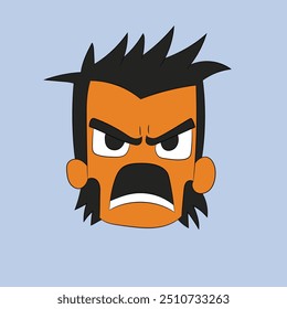 angry face emotion face character illustration cartoon