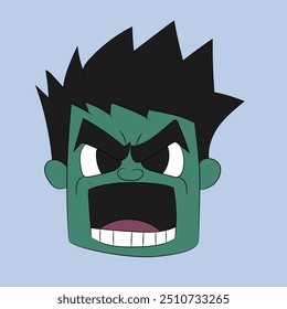 angry face emotion face character illustration cartoon