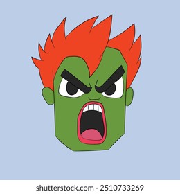 angry face emotion face character illustration cartoon