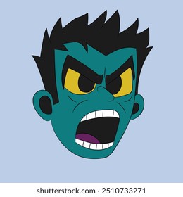 angry face emotion face character illustration cartoon