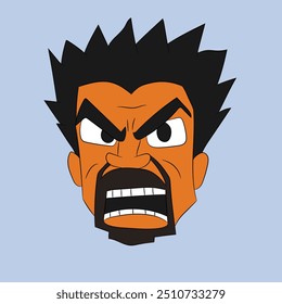 angry face emotion face character illustration cartoon