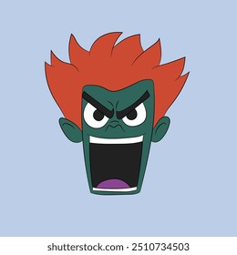 angry face emotion face character illustration cartoon