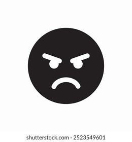 angry face emotion icon sign vector