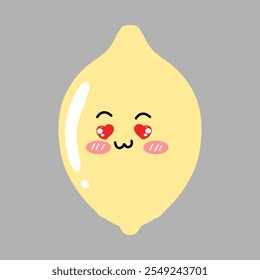 angry face expression lemon cartoon character design