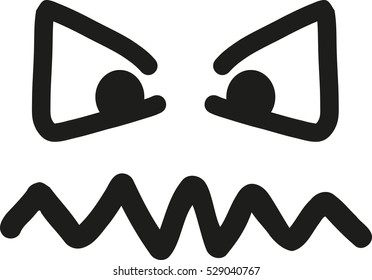 Angry face - facial expression
