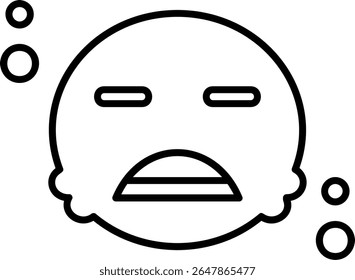 Angry Face Filled Style Icon Design