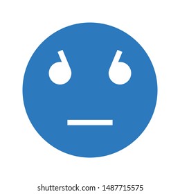 angry face glyph colour vector icon 