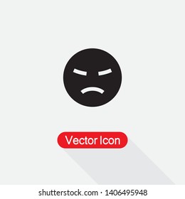 Angry Face Icon, Angry Face IconVector Illustration Eps10