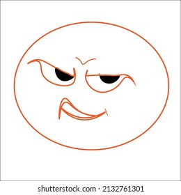 angry face icon illustration