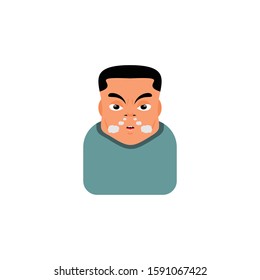 angry face icon man vector illustration