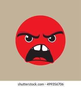 Angry face illustration