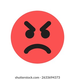 Ilustración de cara enojada para App Sitios web y contenido digital