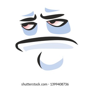 Angry face internet meme isolated on the white background for your design