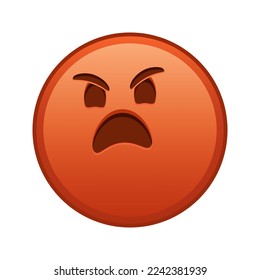 Angry face Large size of red emoji smile