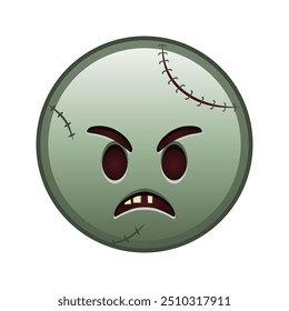 Angry face Large size of zombie halloween emoji