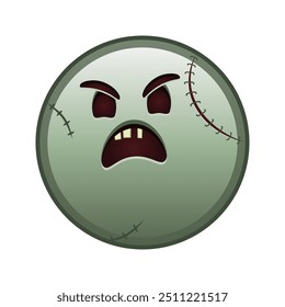 Angry face Large size of zombie halloween emoji