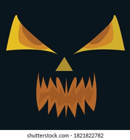 angry face on color background