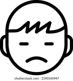 angry face Vector illustration on a transparent background.Premium quality symbols.Thin line vector  icon for concept and graphic design.