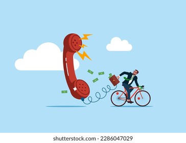 Angry feedback from client. Modern vector illustration in flat style