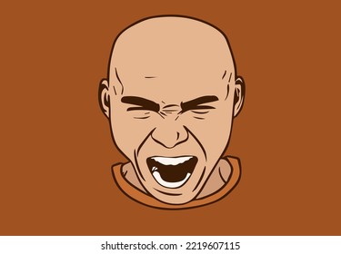 angry felling screaming illustration vector