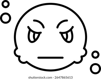 Angry Filled Style Icon Design