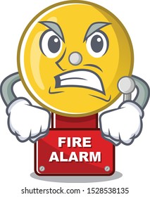 Angry fire alarm with the character shape