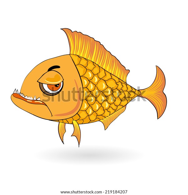 Angry Fish Stock Vector (Royalty Free) 219184207 | Shutterstock