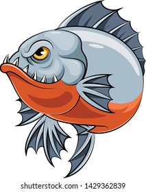 angry fish with big tooth