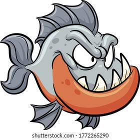 Angry Fish Vector Coloring Book Stock Vector (Royalty Free) 1772265290 ...