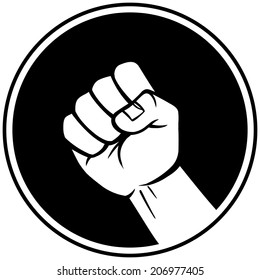 Angry Fist Insignia Stock Vector (Royalty Free) 206977405 | Shutterstock