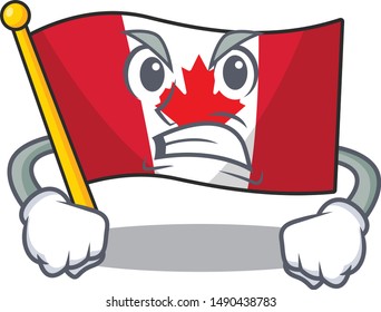 Angry flag canadian is stored cartoon cupboard