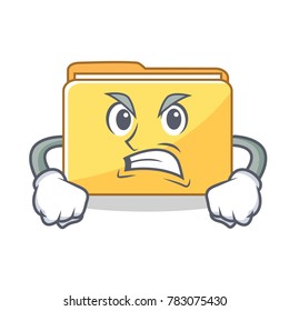 Angry folder character cartoon style