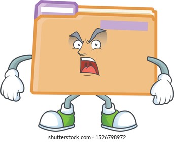 Angry folder for storage with character shape